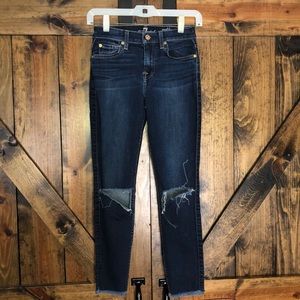 7 for all mankind ankle grievance skinny jeans!